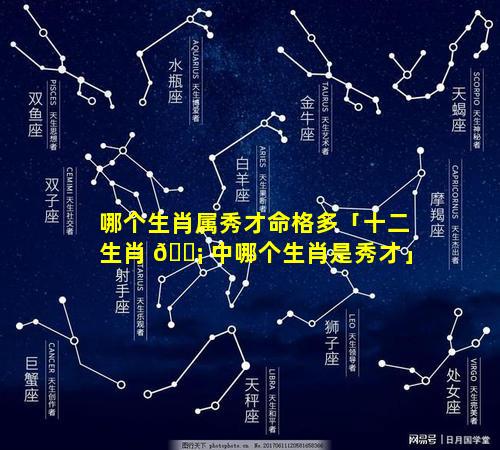 哪个生肖属秀才命格多「十二生肖 🐡 中哪个生肖是秀才」